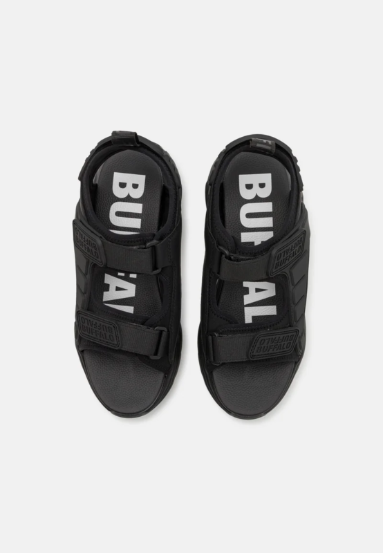 Buffalo Binary 0 black sandals