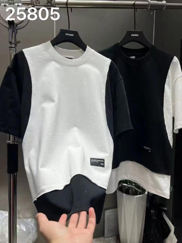Calvin Klein Jeans white and black color-block t-shirt