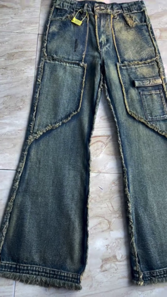 No Faith Studios flared denim pants