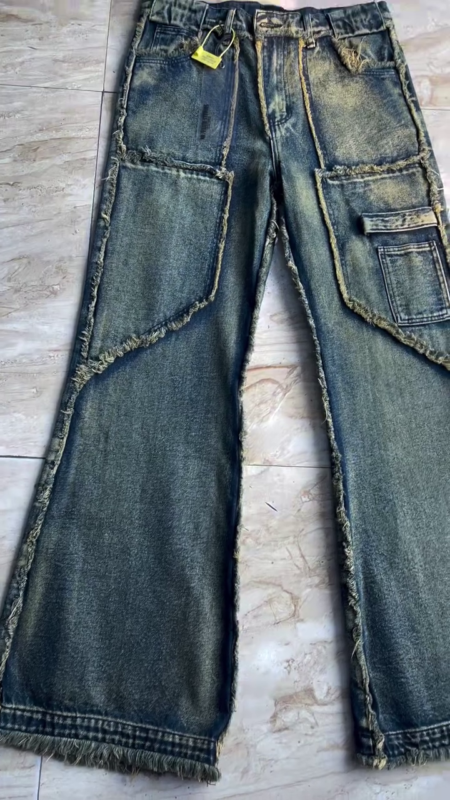 No Faith Studios flared denim pants