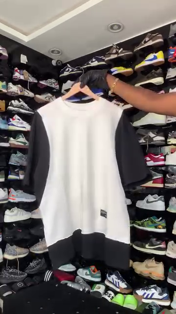 Calvin Klein Jeans white and black color-block t-shirt